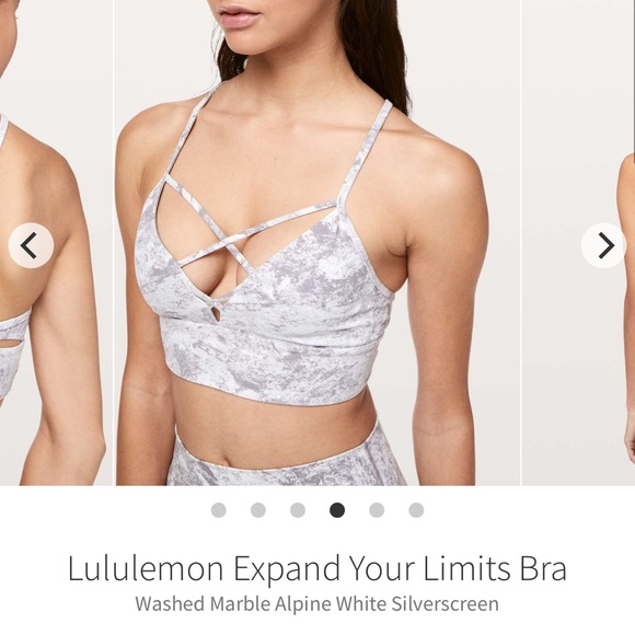 lululemon // Expand Your Limits Bra - Washed Marble Alpine White Silverscreen - Picture 2 of 9